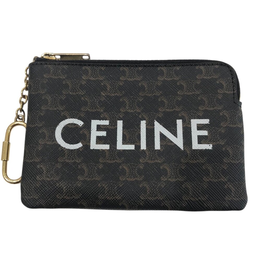 Celine Brown Cuir Coin Calfskin Triomphe Wallet